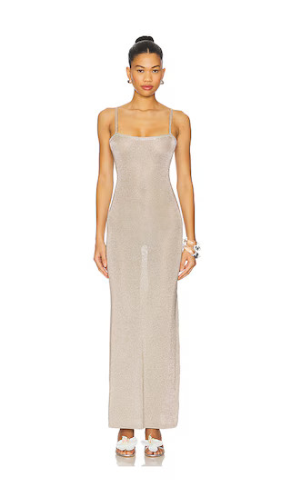 Dalilah Maxi Dress in Silver Metallic | Revolve Clothing (Global)
