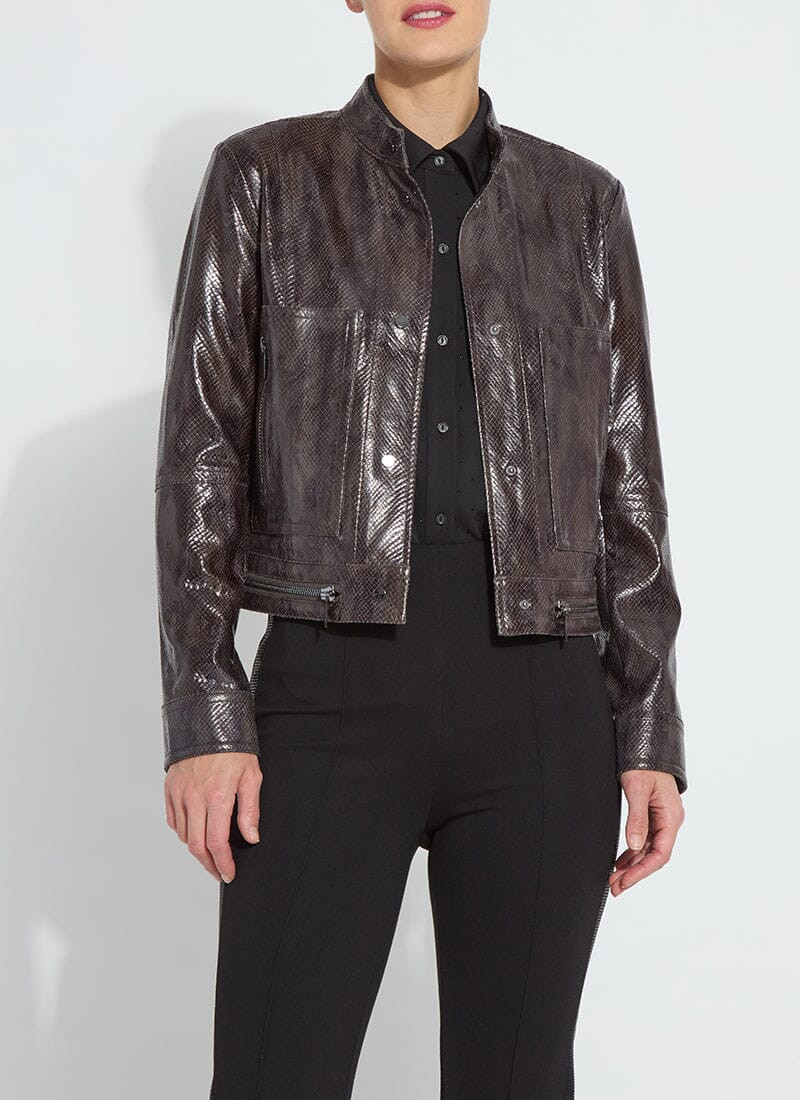 Bennett Patent Vegan Leather Jacket | Lysse NY