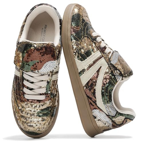 Project Cloud Womens Sneakers - Memory Foam Casual Shoes for Women Footwear Lace Up Women's Fashion Sneakers - Non-Slip Comfortable Trendy Shoes Womens (Madrid, Mult, 6) Multicolor | Amazon (US)