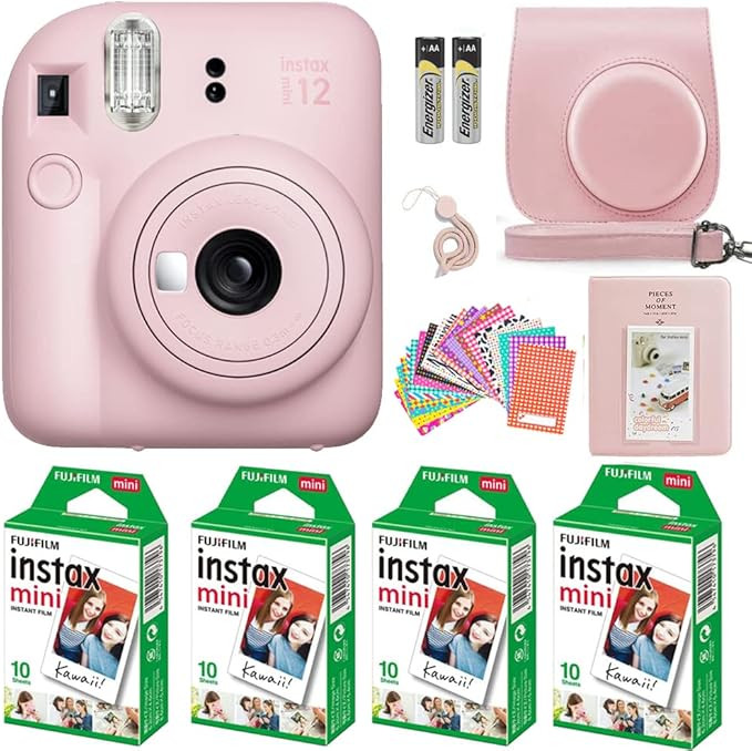 Fujifilm Instax Mini 12 Instant Camera with Fujifilm Instant Mini Film (40 Sheets) with Accessori... | Amazon (US)