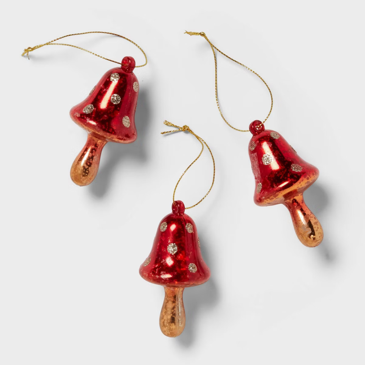 3pc Mushroom Mini Christmas Tree Ornament Set Red - Wondershop™ | Target