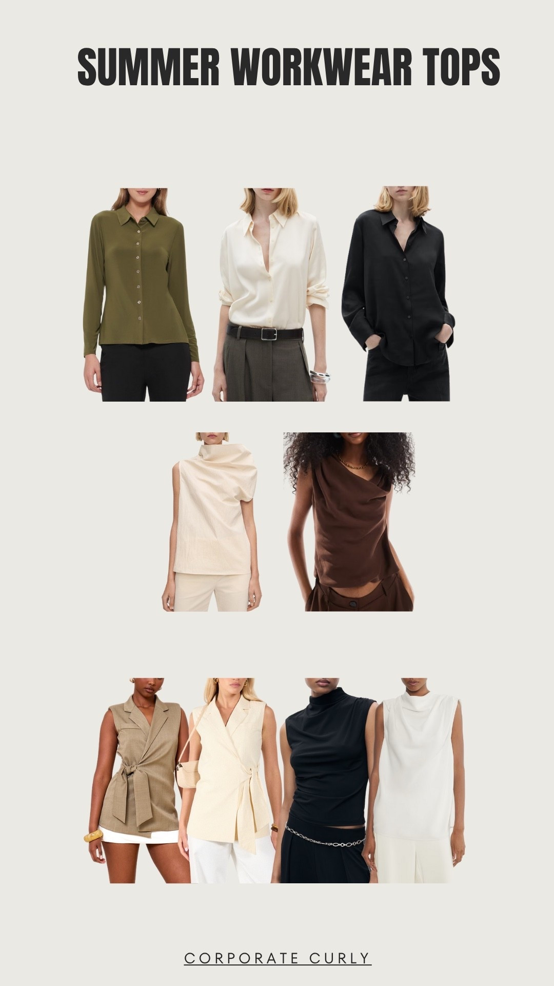 Your work wardrobe needs these easy summer tops.

summer workwear, summer tops, work tops, chic office outfits, summer wardrobe, business casual style, lightweight workwear, everyday work looks, polished summer style



#LTKStyleTip #LTKWorkwear