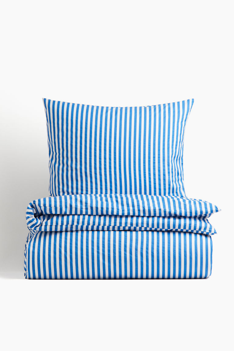 H & M - Cotton Twin Duvet Cover Set - Blue | H&M (US + CA)
