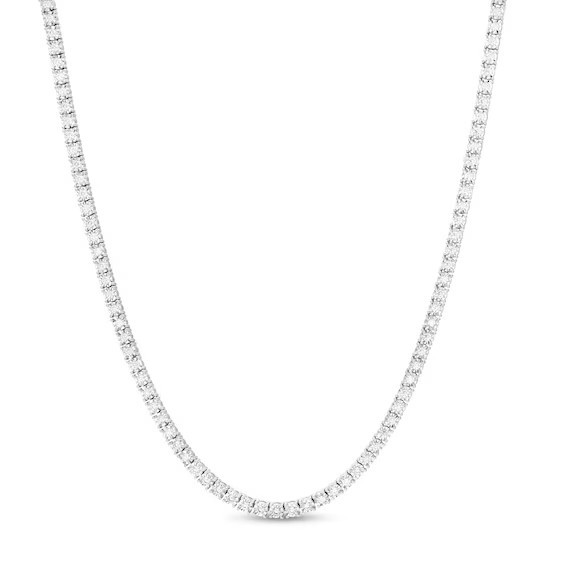 4.53 CT. T.w. Diamond Tennis Necklace in Sterling Silver | Peoples Jewellers