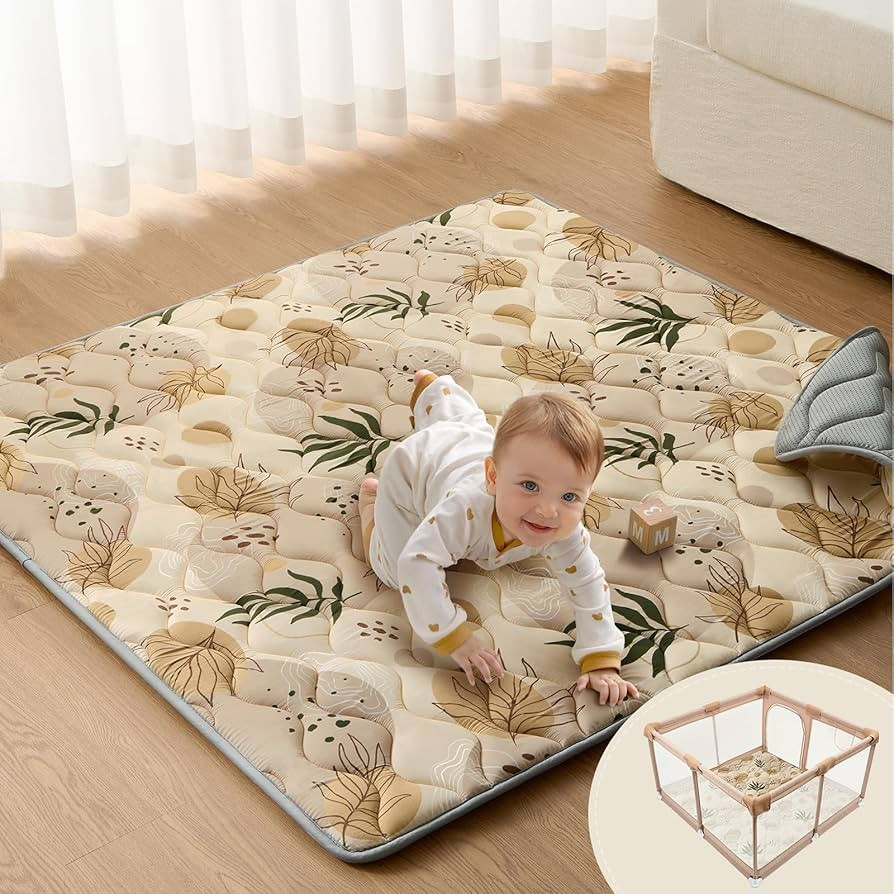 Blissful Diary Baby Play Mats for Floor, 50x50 Playpen Mat, Thick Cushioning Padding Foam Playmat... | Amazon (US)