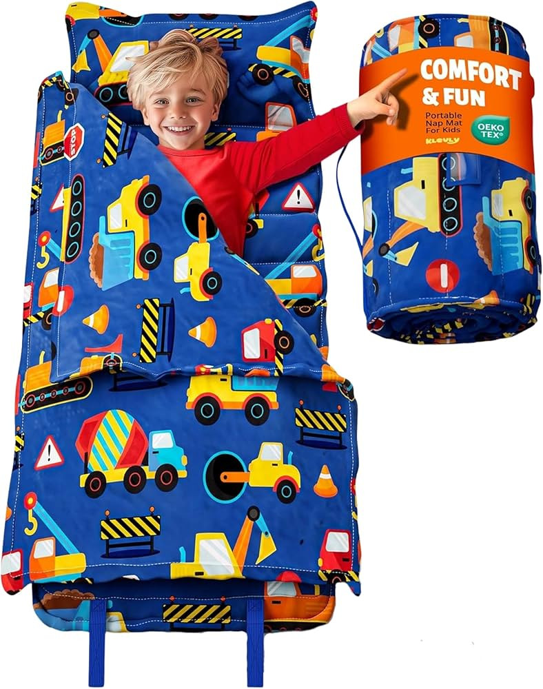Nap Mats for Preschool Ages 3-5 | Toddler Sleep Mat | Soft & Non-Toxic Nap Mat Fabric with Pillow... | Amazon (US)