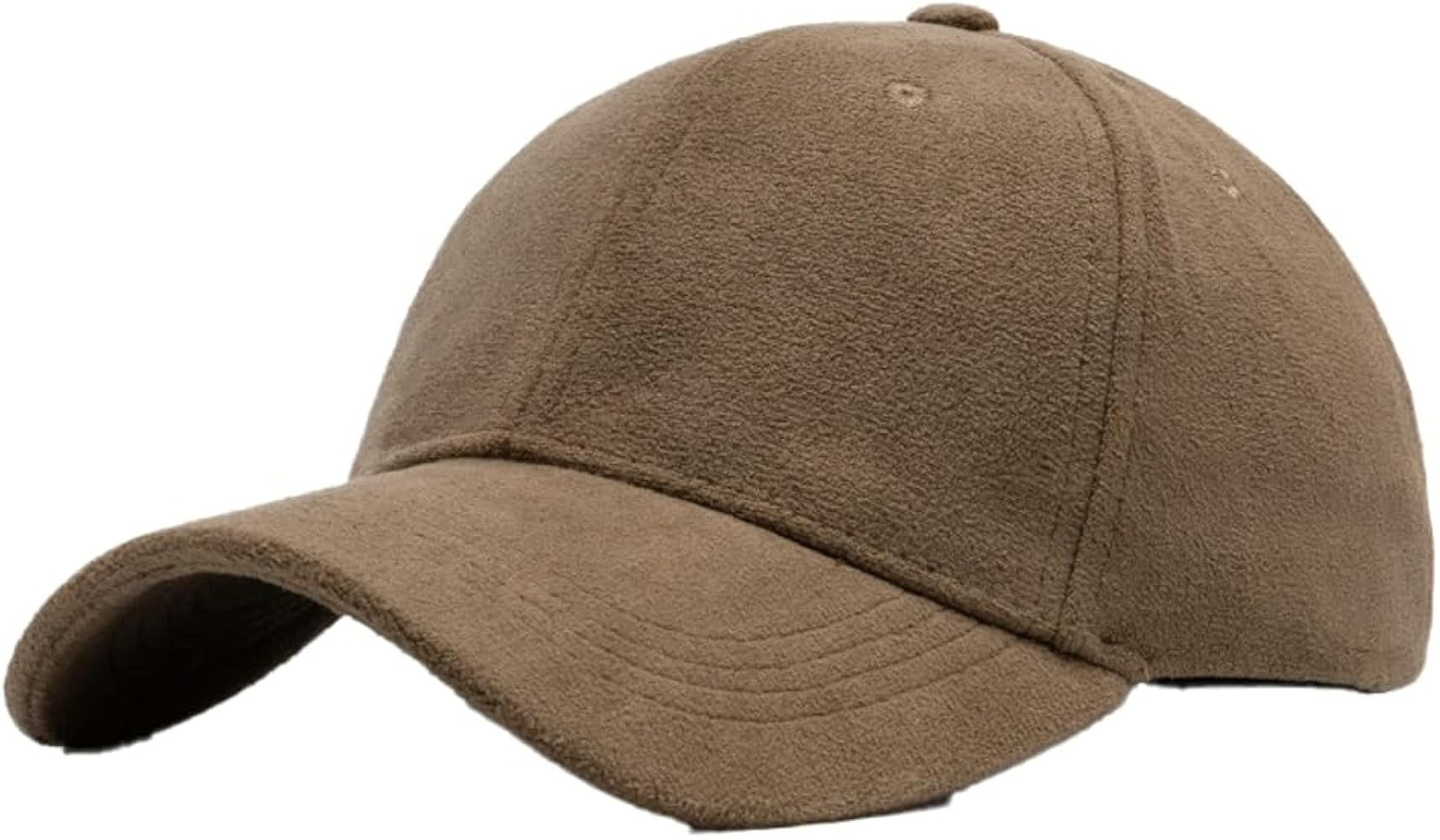 Women Men Vintage Faux Suede Baseball Cap Classic Suede Leather Adjustable Plain Hat Fall Winter | Amazon (US)