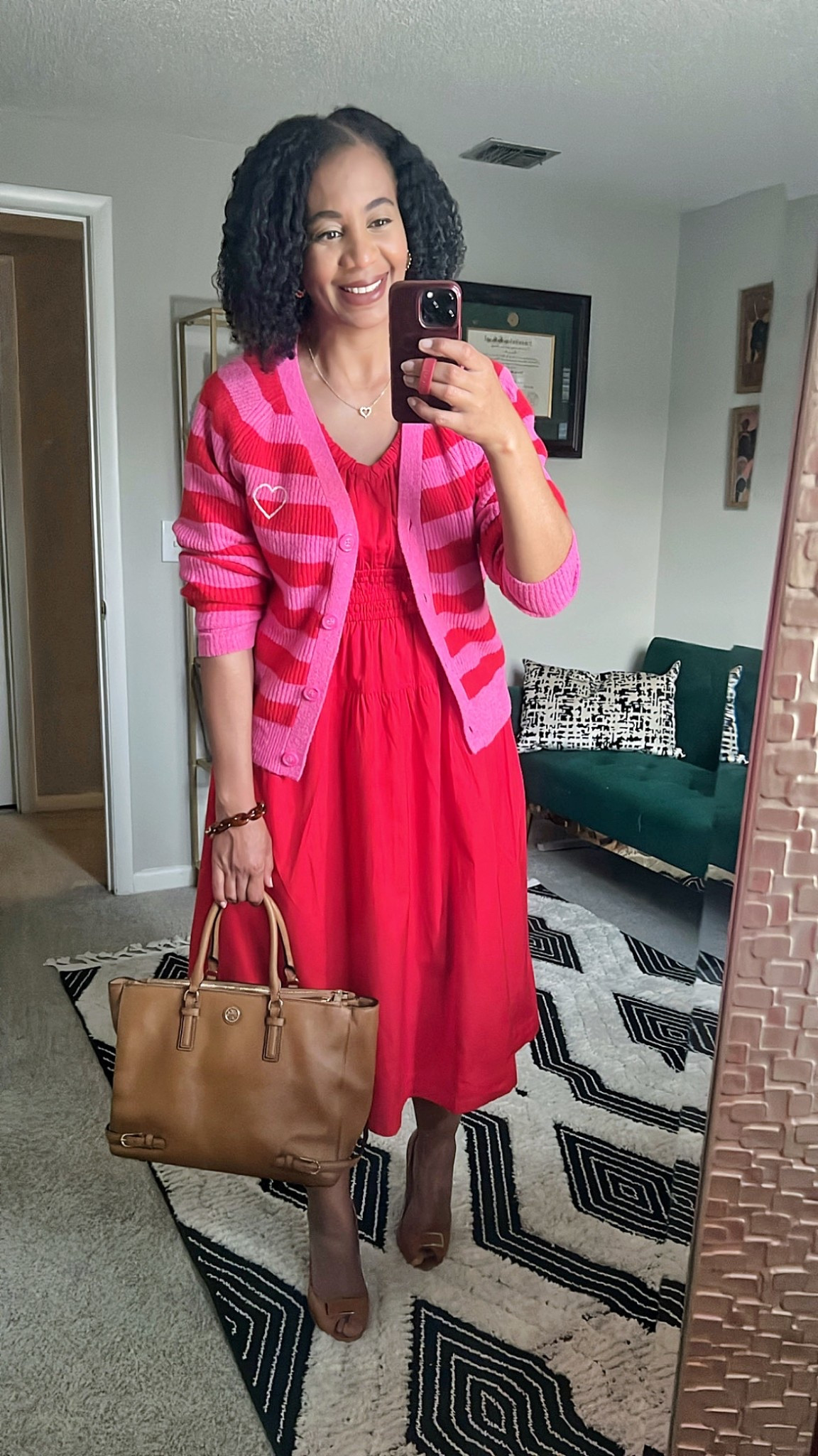 Outfits Lately - Office Workwear

Finally uploading another look from Valentine’s week. This fun sweater was right on trend for Valentine's Day.

Walmart Denim Tiered Midi Dress with Flutter Sleeves (M)
Kendra Scott Ari Heart Pendant Necklace (old)
Target Button Down Cardigan (old)
Purse, Tory Burch tote (old) 
Clare V. Resin Link Bracelet - Tortoise
Coach Heels (old)

workwear, office outfit, business casual, midi dress, affordable workwear, winter outfit, spring outfit, Valentine workwear look #LTKStyleTip

#LTKFindsUnder50 #LTKSeasonal #LTKSaleAlert #LTKMidsize #LTKOver40 #LTKWorkwear