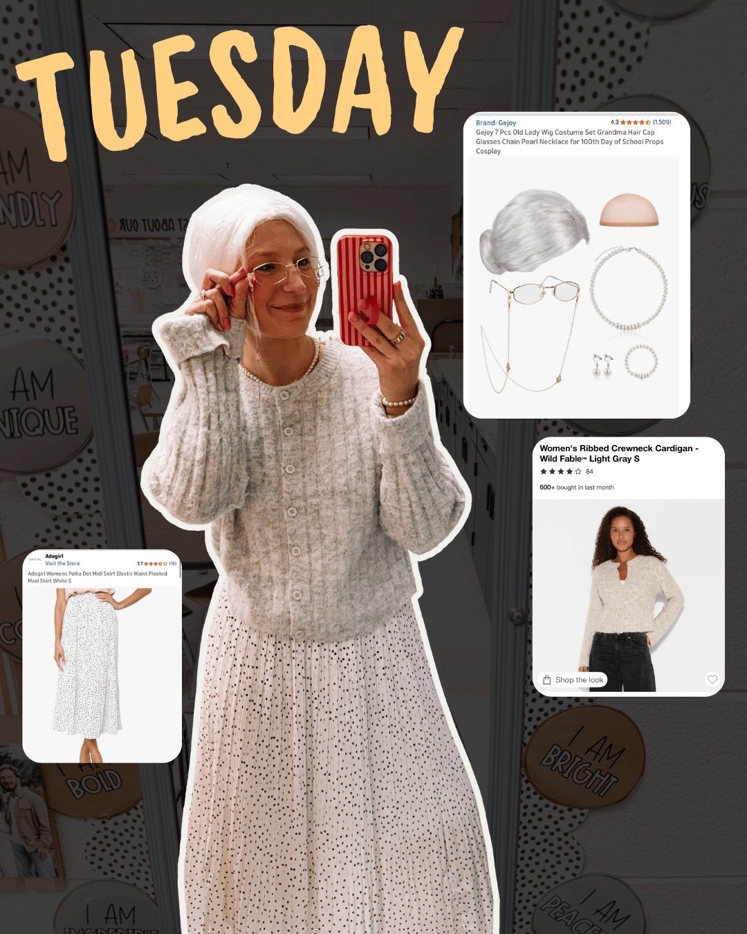 Tuesday teacher fit for the 100th day of school! 🤍

#LTKootd