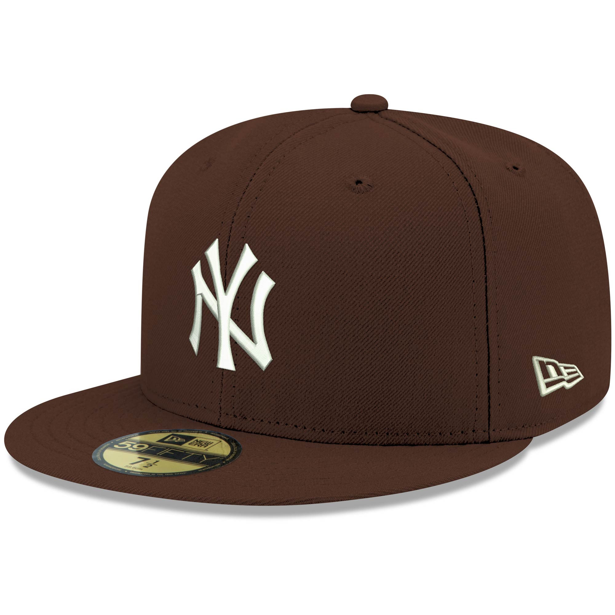 Men's New York Yankees New Era Brown White Logo 59FIFTY Fitted Hat | MLB Shop