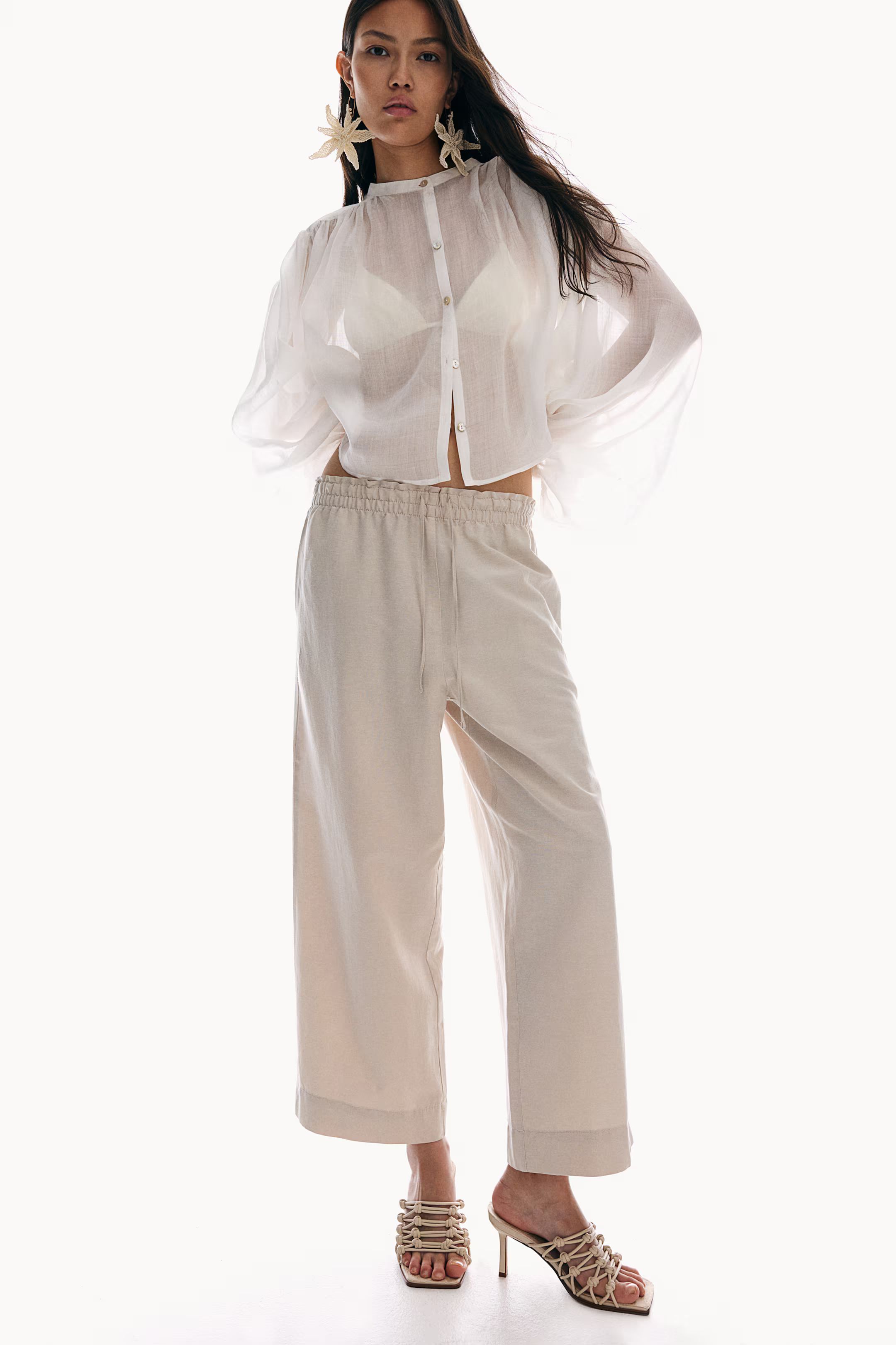 Linen-blend trousers | H&M (UK, MY, IN, SG, PH, TW, HK)