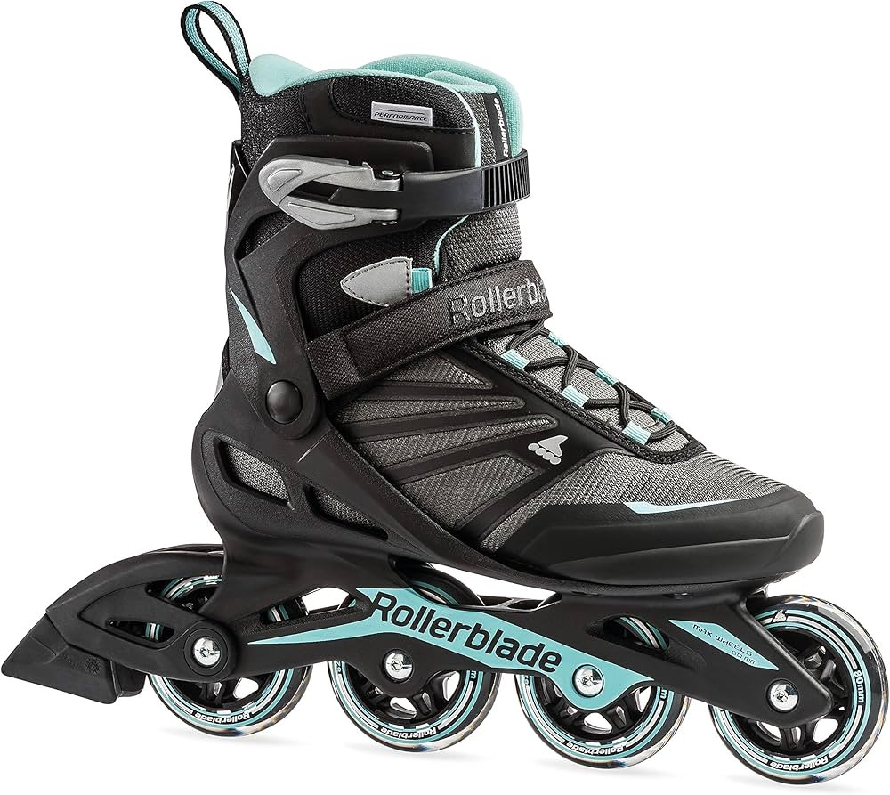 Rollerblade Zetrablade Women's Adult Fitness Inline Skate, Black and Light Blue, Performance Inli... | Amazon (US)