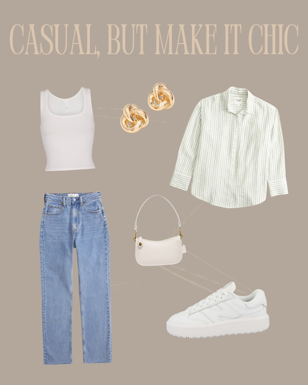 Effortless spring outfit alert! This chic, casual look pairs the perfect striped button-down with classic straight-leg jeans, white sneakers, and a staple shoulder bag—ideal for everyday wear. 

#LTKStyleTip