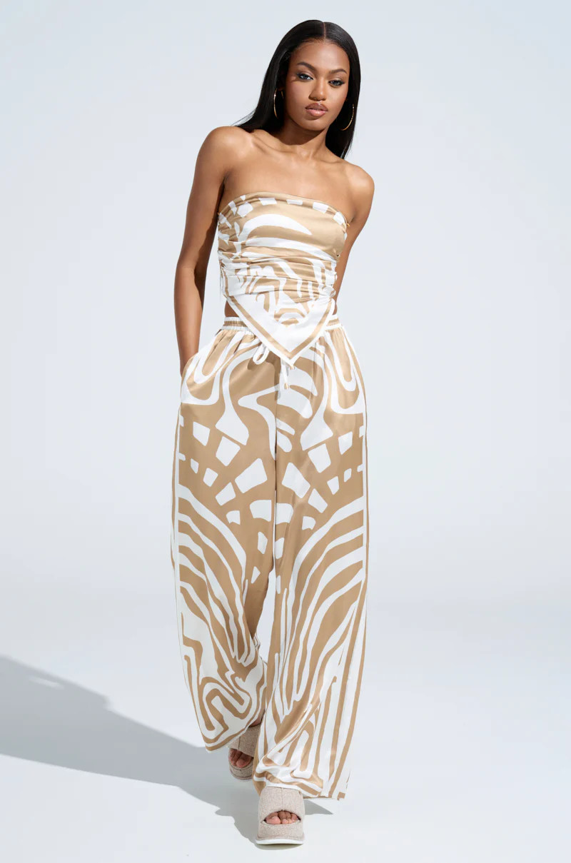 LOTS OF LOVE SATIN PALAZZO PANT | AKIRA