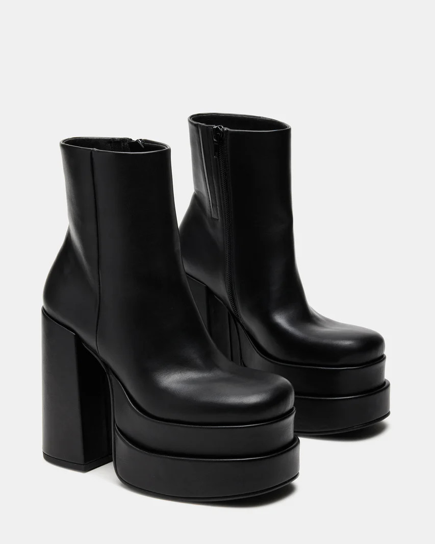COBRA Black Platform Bootie | Women's Platform Bootie | Steve Madden (US)