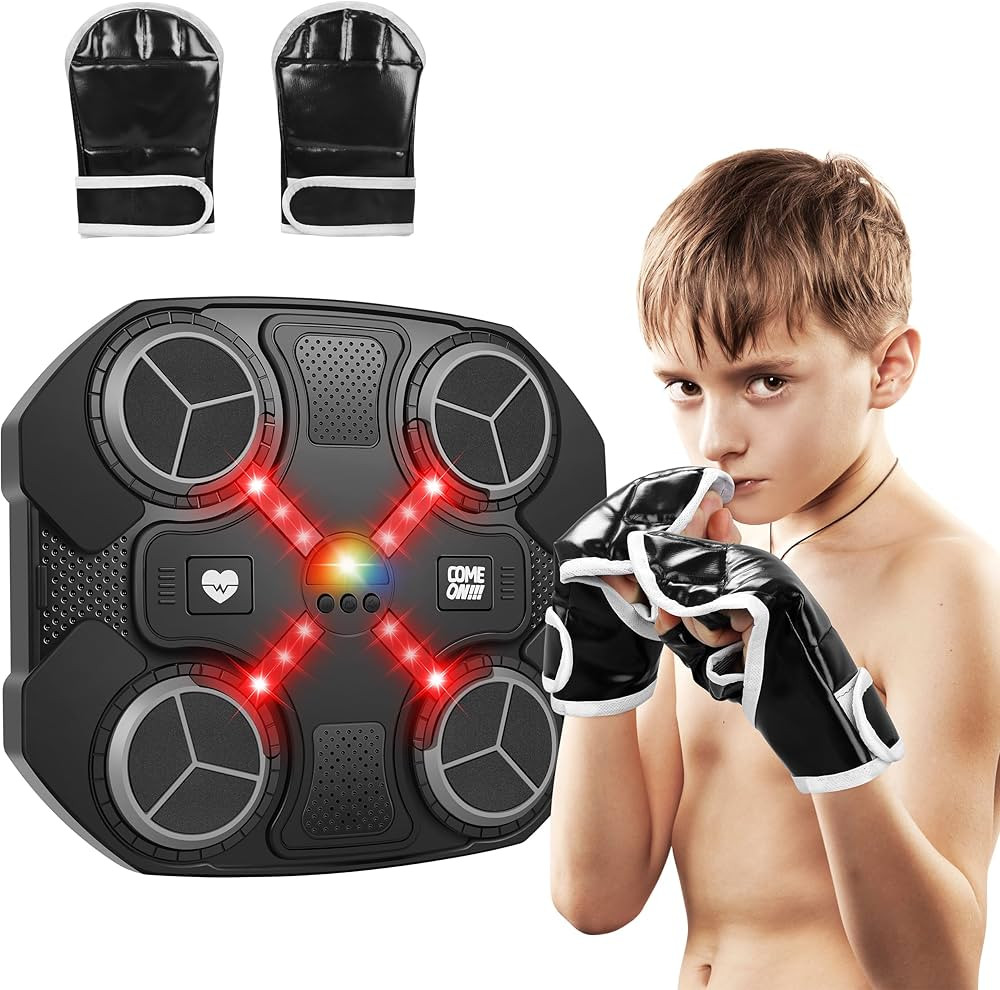 Music Boxing Machine Sport Toys for Kids and Adults,Wall Mounted Bluetooth Smart Punching Target,... | Amazon (US)