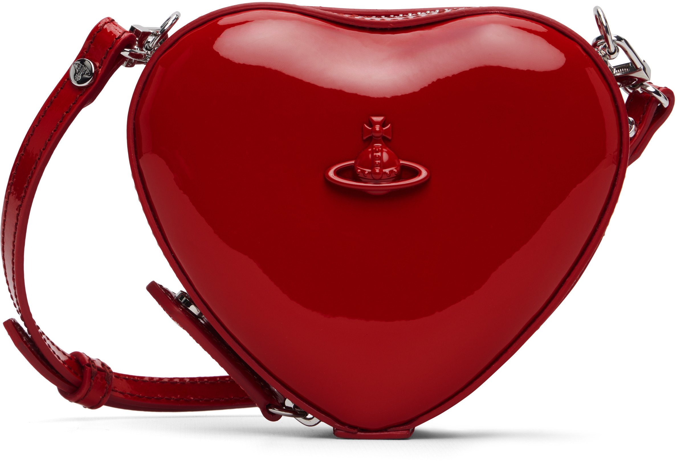 Vivienne Westwood Red Mini Heart Crossbody Bag | SSENSE