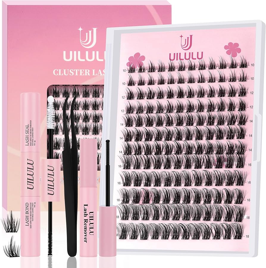 Lash Clusters Kit 10-18mm Natural Lashes Clusters D Curl False Eyelash Clusters, DIY Lash Extensi... | Amazon (US)