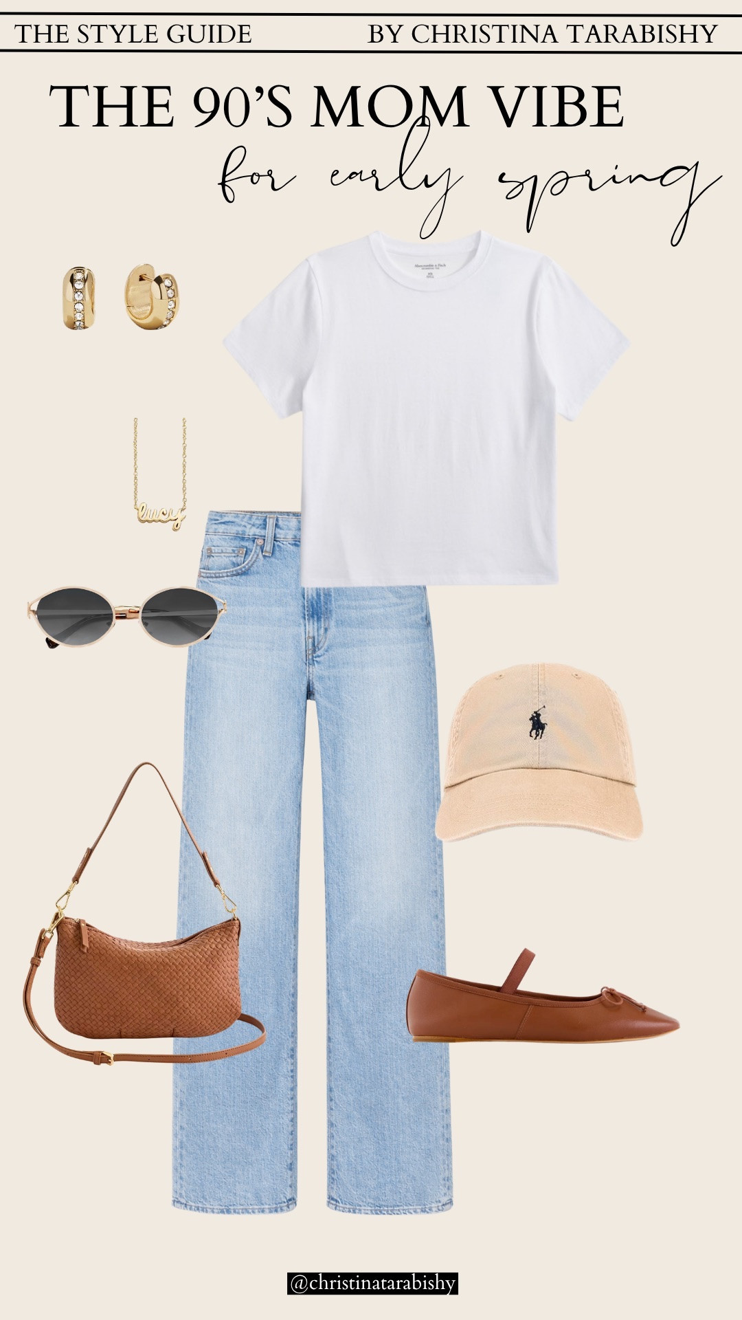 An everyday outfit that always works
White tee, denim, and simple accessories

white t shirt outfit, straight leg jeans, ballet flats, leather shoulder bag, baseball cap outfit, casual style, everyday outfit

#LTKootd #LTKSeasonal #LTKmomlife
