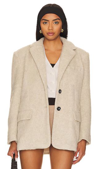 Nana Blazer Coat in Oatmeal Heather | Revolve Clothing (Global)