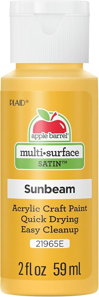 Apple Barrel Multi Surface Acrylic Paint, 2 oz, Sunbeam 2 Fl Oz | Amazon (US)