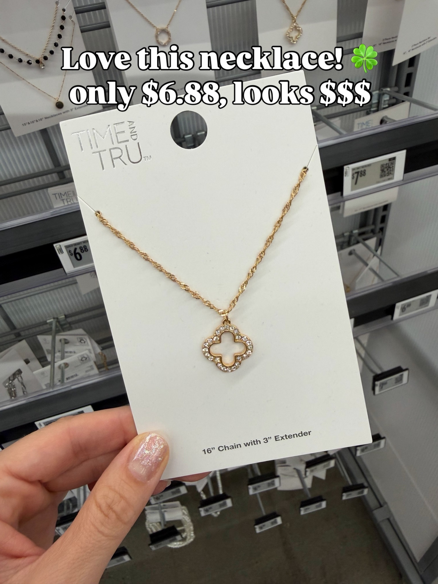Pretty clover necklace at Walmart #walmartfashion
