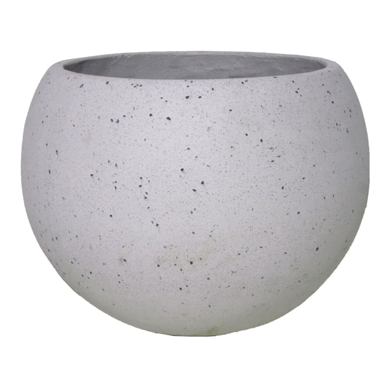 White Terrazzo-Look Ball Planter, Small | At Home