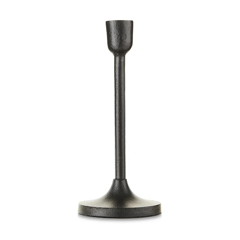 7.5" Holiday Time Black Aluminium Candle Holder | Walmart (US)