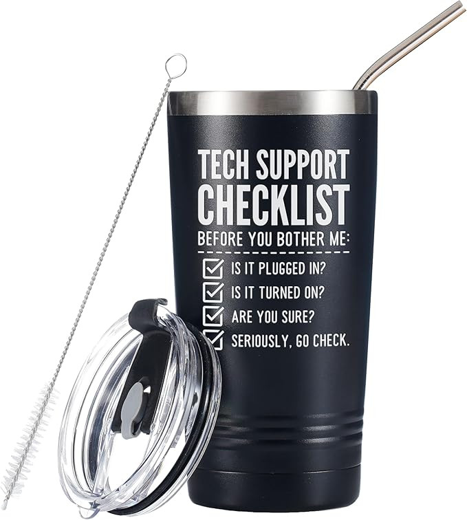 Onebttl Tech Gifts for Men, IT Tech Guys Geek Programmer, Funny Tumbler Coffee Mug, Stainless Ste... | Amazon (US)