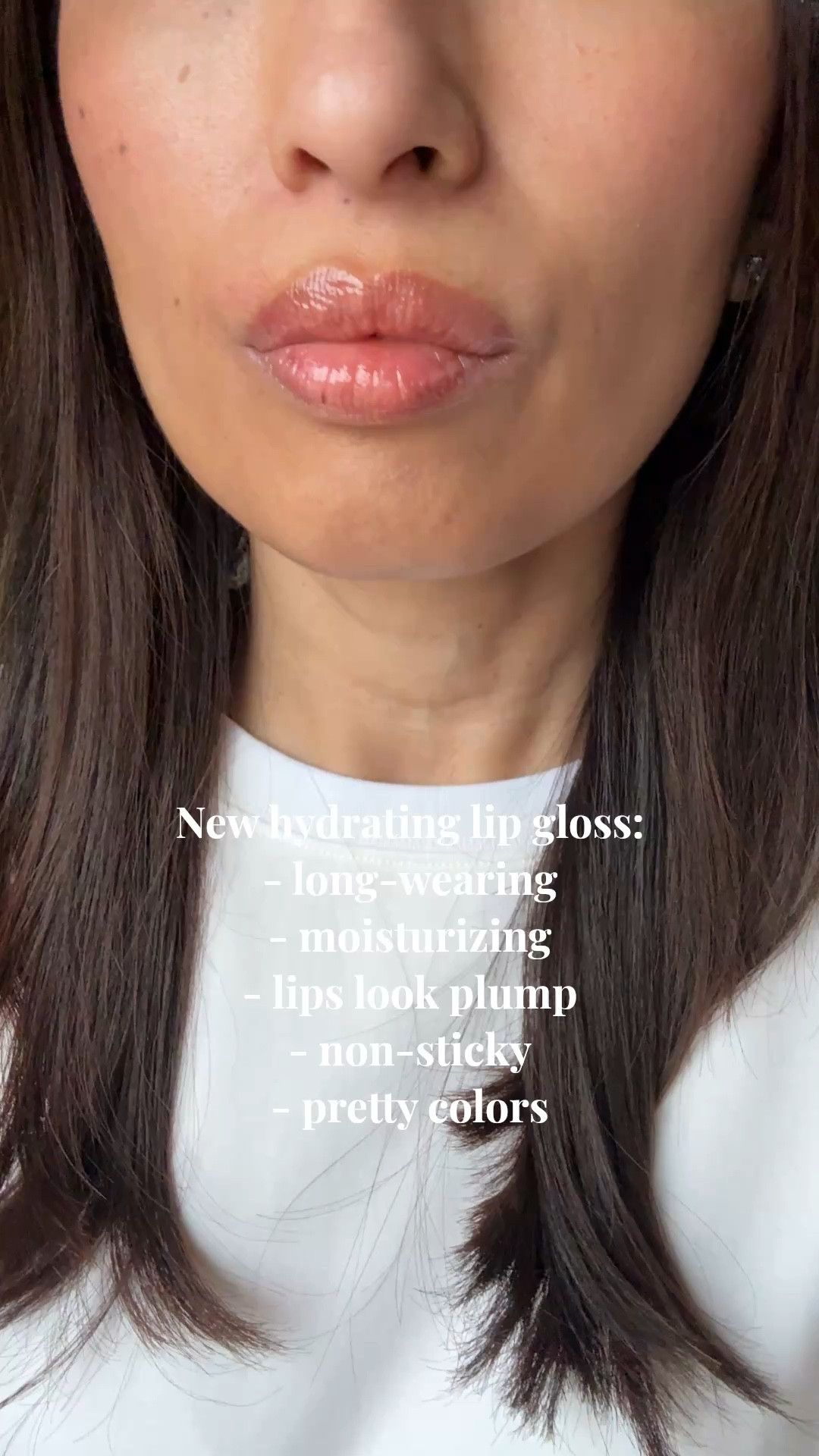Clean beauty. Natural looking makeup.  Lip gloss. 
New hydrating lip gloss. Long-wearing, moisturizing, makes lips look plump, non-sticky, pretty colors. 
Feels plush on lips  
I am wearing shade vessel here. I also like shade slip for a more pink look  

#LTKOver40 #LTKBeauty