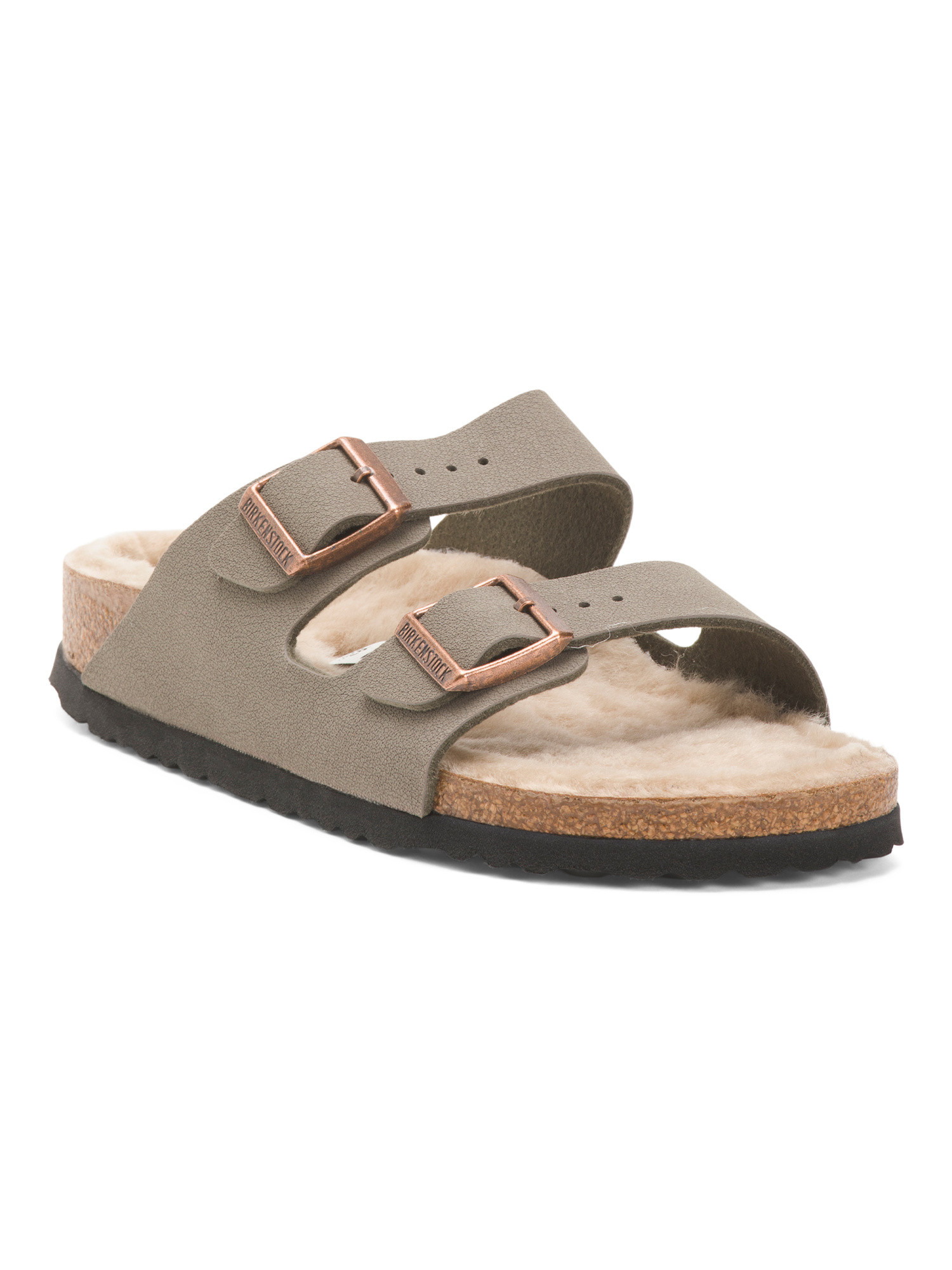Made In Germany Narrow Arizona Birkibuc Shearling Sandals | TJ Maxx