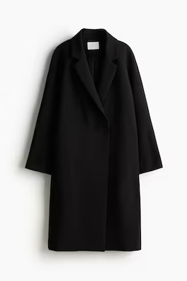 Brushed-Finish Tie-Belt Coat | H&M (US + CA)