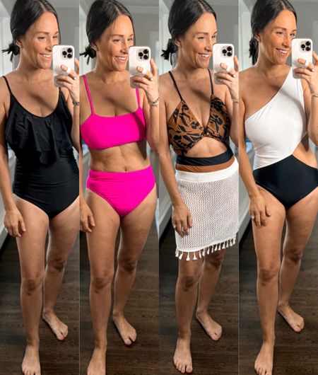 Amazon swimsuits I’m loving - under $35! 

Wearing a medium in all four. 

#LTKFind #LTKswim #LTKtravel