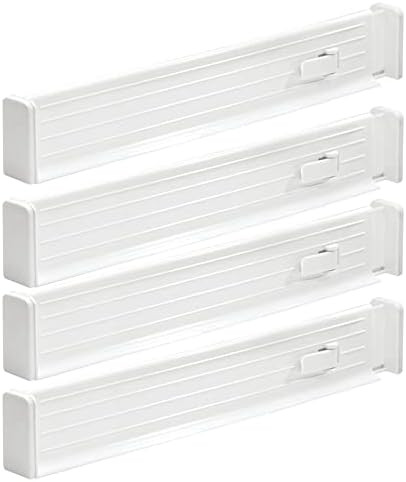mDesign Expandable Kitchen Drawer Organizer - Adjustable Divider with Foam Ends - Secure Hold, Lo... | Amazon (US)