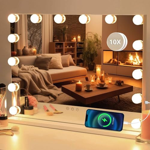 Puselo Hollywood Large Makeup Vanity Mirror LED Lights (50x43cm) | Amazon (UK)
