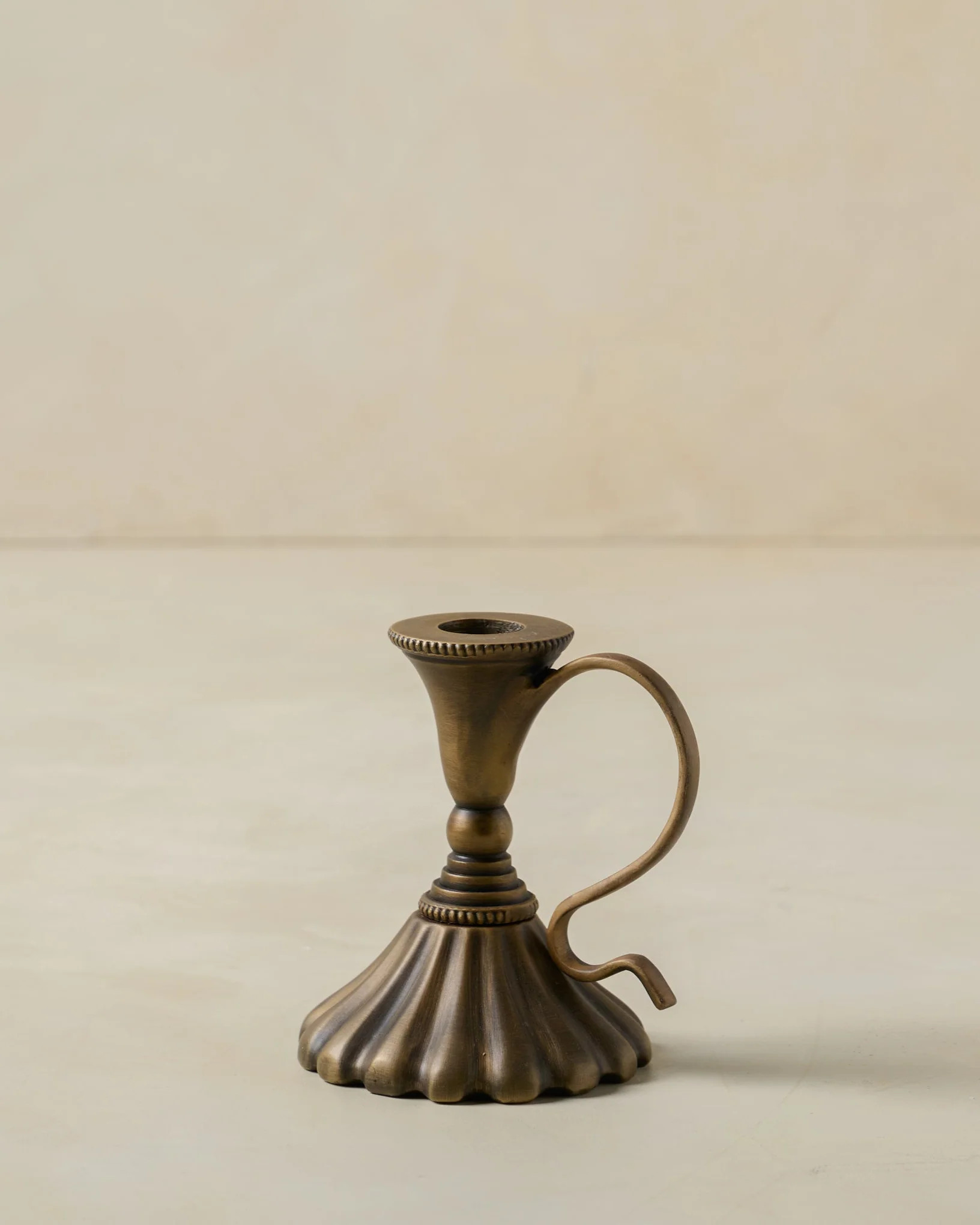 Anna Antique Brass Taper Holder | Magnolia