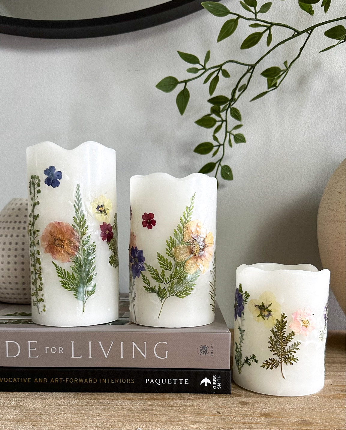DIY dried flowers candle using LED wax candles

#LTKGiftGuide #LTKhome #LTKfindsunder100