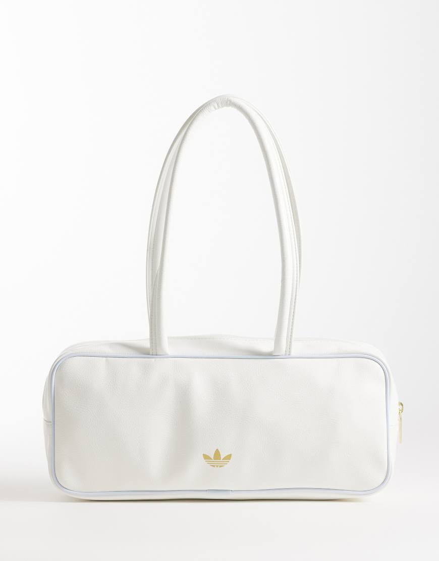 adidas Originals rectangle shoulder bag in white and light blue | ASOS (Global)