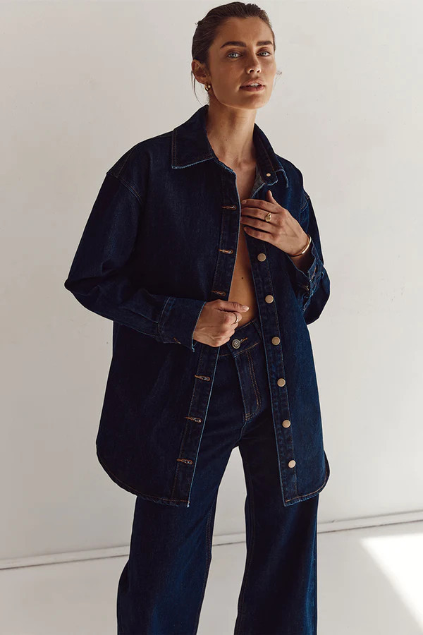 KALLEN INDIGO DENIM SHACKET | DISSH