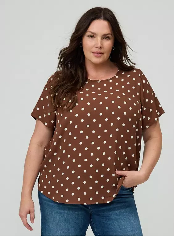 Abbey Georgette Top in Purple | Torrid (US & Canada)