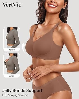 Vertvie Womens Seamless Bras No Underwire Supportive Wireless Push Up Full Coverage Bralette Comf... | Amazon (US)