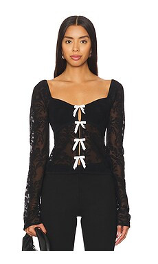 MAJORELLE Myla Top in Black from Revolve.com | Revolve Clothing (Global)