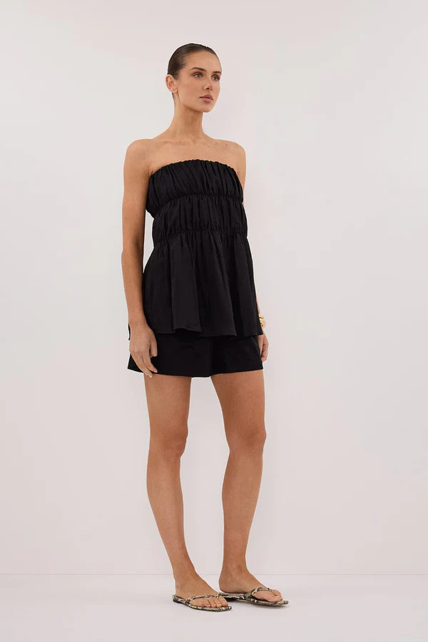 ARTIE BLACK RAMIE STRAPLESS TOP | DISSH