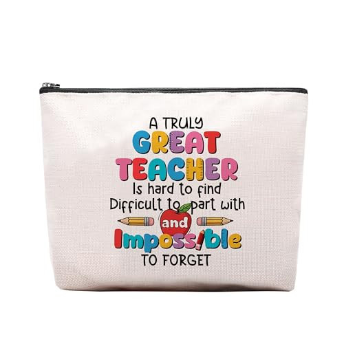 RTTLALUO Teacher Makeup Bag, Teachers Day Gifts For Women, Teachers Day Makeup Pouch, Teacher Travel Toiletry Bag With Zipper, Birthday Gifts For Mom Sister, Travel Toiletry Bag | Amazon (US)