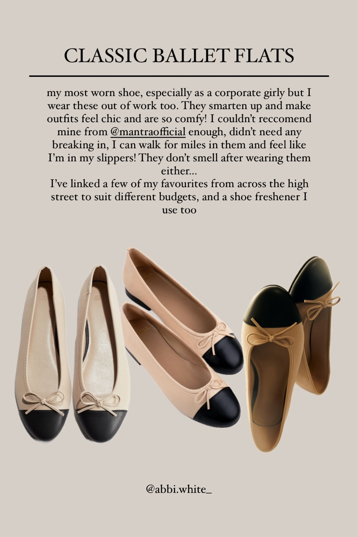 perfect wardrobe addition for chic outfits, all seasons and so many occasions. Mine from Mantra are true to size, I usually struggle with shoes like this because I have wide feet but they’re perfect because they’re not too stiff. I paid a little more for them because I’ve worn old ones from ASOS so much I knew I’d get my wear out of them and I really have! 

Ballet flats / corporate style / office outfit / staple shoe / midsize fashion / Chanel flats / ballet pumps edit 

#LTKmidsize #LTKshoes #LTKworkwear