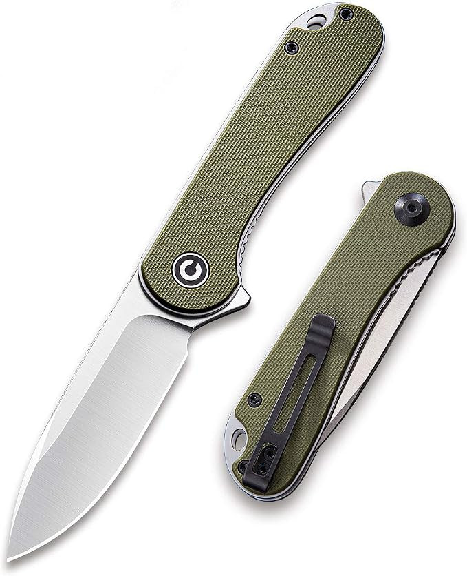 CIVIVI Knives Elementum Folding Pocket Knife 2.96" D2 Satin Blade,G-10 Handles C907E (Green) | Amazon (US)