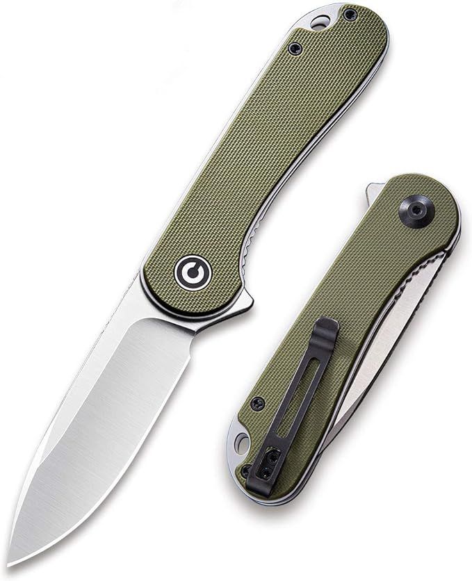 CIVIVI Knives Elementum Folding Pocket Knife 2.96" D2 Satin Blade,G-10 Handles C907E (Green) | Amazon (US)