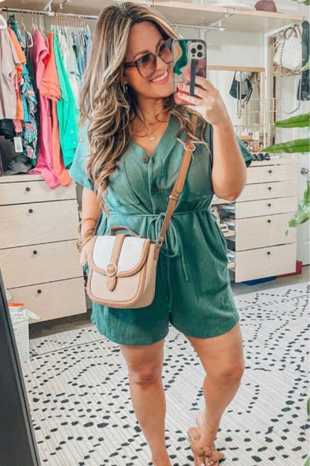 My romper is on major sale! Casual spring summer outfit- beach- vacation outfit- Button down romper, romper, crossbody bag, sandals, summer style


#LTKstyletip #LTKSeasonal #LTKcurves