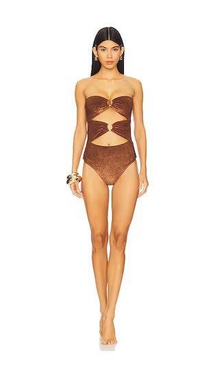Ella One Piece in Espresso Terry | Revolve Clothing (Global)