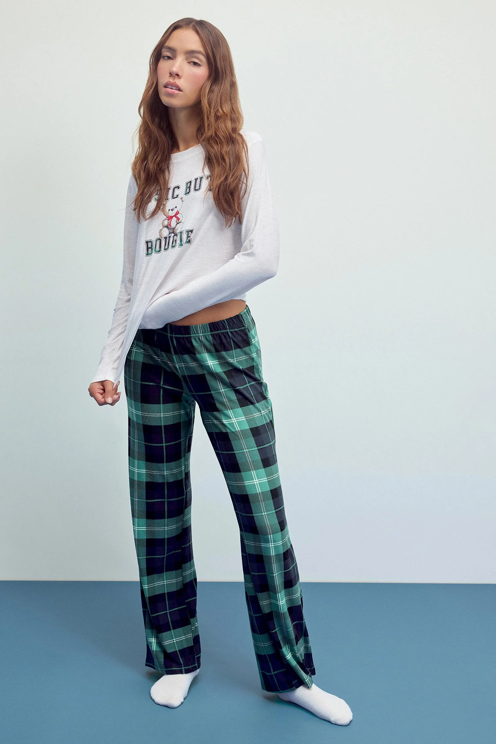 HUSHKNIT Long PJ Set | Ardene